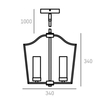 Cosmo Light Lampa wisząca DUBLIN P04148BZ