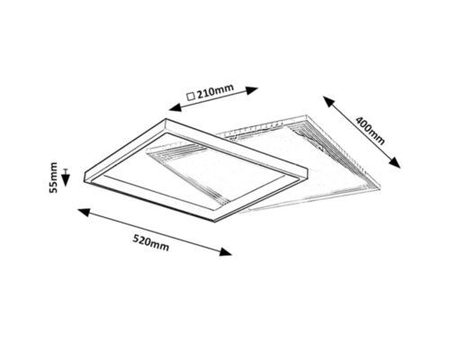 Lampa sufitowa Rabalux Malcolm 5366 czarny