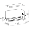 Lampa wpuszczana AQForm Squares 50 x 2 LED Recessed Biały Struktura