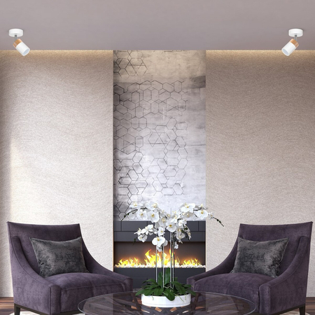 Milagro Kinkiet Joker 1xGU10 Biały/Drewno MLP6299 BIAŁY