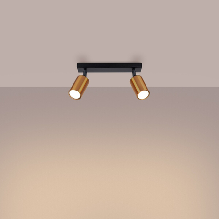 Sollux Lighting Plafon WINX 2 czarny/miedź SL.1375