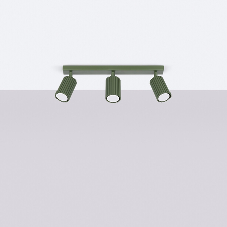 Sollux Lighting Plafon KARBON 3L zielony oliwkowy SL.1619