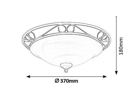 Lampa sufitowa Rabalux Athen 3722 czarny