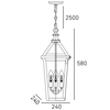 Cosmo Light Lampa wisząca ZURICH P03630BK