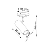 Sollux Lighting Plafon DIREZIONE 1 czarny SL.0499