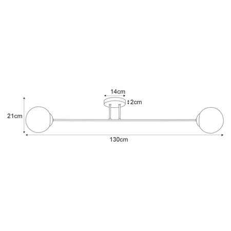 Lampa sufitowa SAVOY Kaja K-4923 biały/czarny