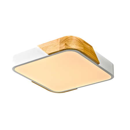 Lampa sufitowa Italux Santer PLF-13187-WH-WO Drewno, biały