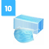 Zestaw 10 szt. - Maski trójwarstwowe ochronne do użytku cywilnego i medycznego z elastycznymi gumkami