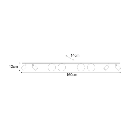 Lampa sufitowa Kaja SWING K-5493 czarny, biały