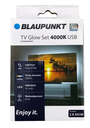 Blaupunkt Taśma LED za telewizor TV Glow Set USB -  barwa naturalna