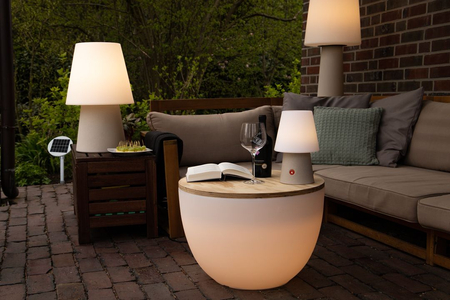 Okrągła donica XM Lampa zewnętrzna ogrodowa 2700K RGB 59x39 32056L biały