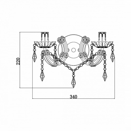 Kinkiet Zuma Line Magnolia Wall RLB94016-2A