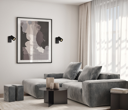 Kinkiet Italux Nesto WL-23436-1-BK Czarny piaskowany