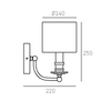Cosmo Light Kinkiet ABU DHABI W01940AU-WH