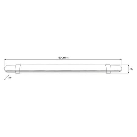Eko-Light Listwa Led Batten 48W 150cm 5200lm 4000K IP65 EK0852 BIAŁY