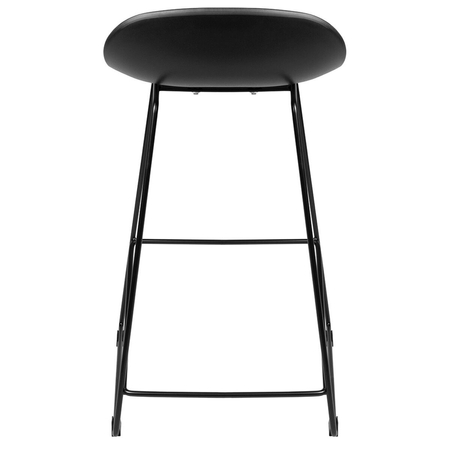 Krzesło barowe ROLF czarne 66 cm - polipropylen, metal