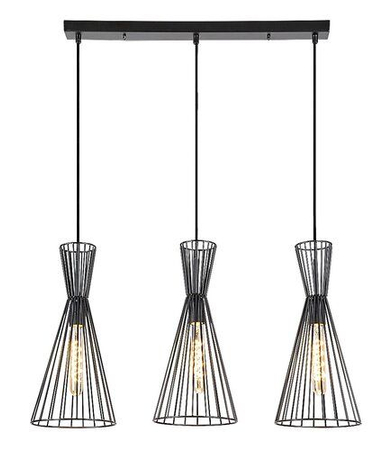 Lampa wisząca Rabalux Leandros 72006 czarny matowy