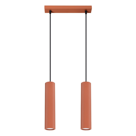 Sollux Lighting Lampa wisząca KARBON 2 ochra czerwona SL.1631
