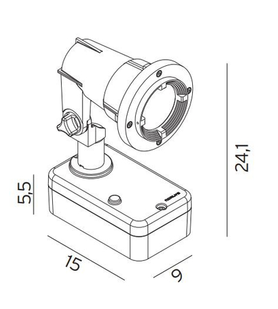 SANDE 1594 GRAPHITE LED 8,3W 3000K SHORT ARM
