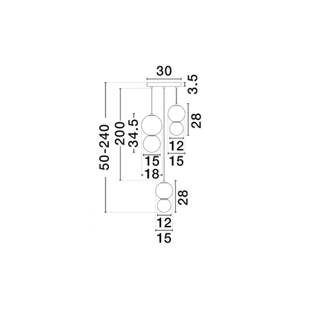 Lampa wisząca Luces Exclusivas JORELIA LE45258 zielony, szary i odcienie szarości