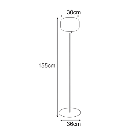 Lampa podłogowa Kaja CAMPO K-5665 grafitowy, czarny