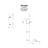 Lampa stojąca Dorado 3xE14 złota LP-002/3F