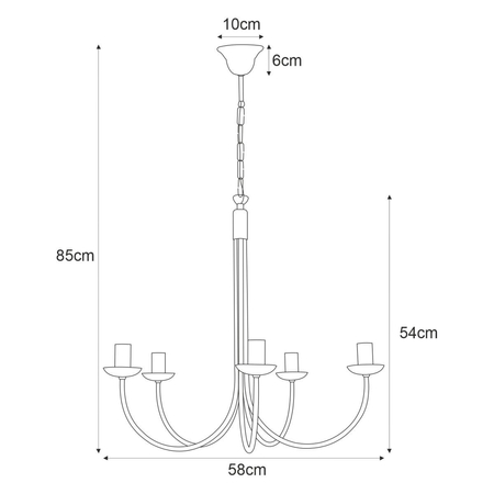 Żyrandol HARIS Kaja K-4971 czarny