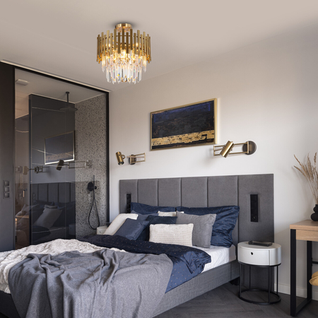 Milagro Lampa sufitowa ASPEN GOLD 6xE14 ML8810 ZŁOTY