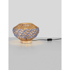 Lampa stołowa Luces Exclusivas LOMVERO LE45357 drewno jasne i ciemne, niebieski