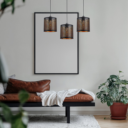 Milagro Lampa wisząca MORGAN 3xE27 ML1801 CZARNY + ZŁOTY