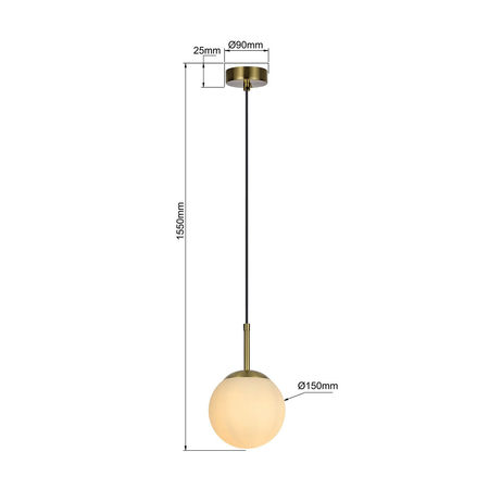 Light Prestige Lampa wisząca Dorado złota 1xE14 LP-002/1P