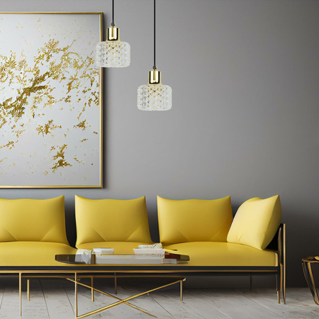 Milagro Lampa wisząca LUMI 1xG9 ML9747 CZARNY + ZŁOTY