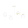 Lampa sufitowa FLOKI 4 WHITE-GOLD Emibig 1023/4 biały/złoty