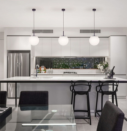 Lampa wisząca FARO Kaja K-4887 biały/czarny