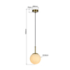 Light Prestige Lampa wisząca Dorado złota 1xE14 LP-002/1P