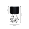 Milagro Lampka nocna BASKET BLACK 1xE27 MLP7201 CZARNY