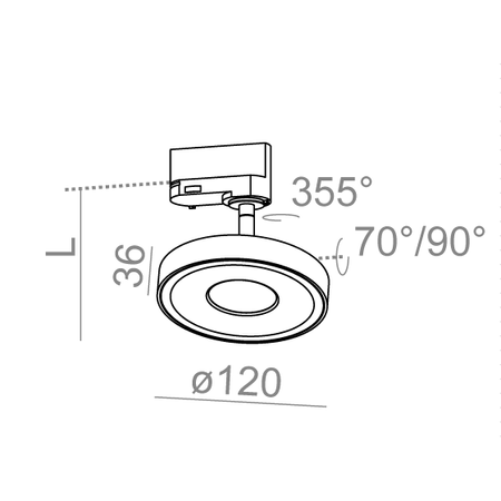 Reflektor AQform 10041-M930-F1-PH-13 KARI LED 230V track 11cm Biały struktura