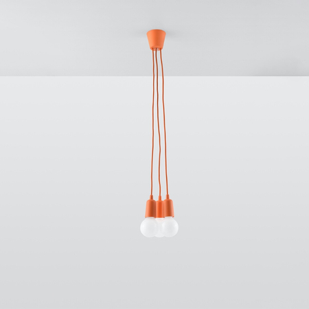 Sollux Lighting Lampa wisząca DIEGO 3 pomarańczowy SL.0585