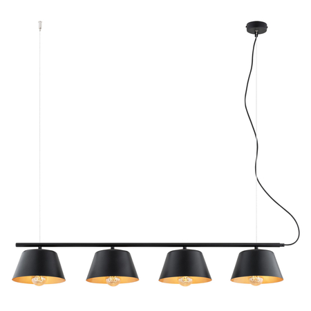 Lampa wisząca GELATO 4 Emibig 1337/4 czarny/złoty