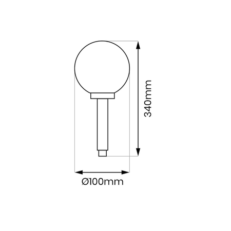 Eko-Light Lampka ogrodowa solarna kulka EKO0595 CZARNY / BIAŁY