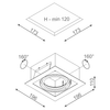 Lampa wpuszczana AQForm Squares 111 x 1 230V Recessed Biały Struktura