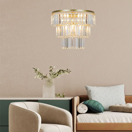 Lampa wisząca Zuma Line P17127-4-1GD TIFANNY LAMPA WISZĄCA ZŁOTA/GOLD