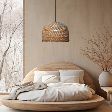 Light Prestige Rattanowa lampa wisząca Kanso 40 cm jasne drewno 1xE27 LP-2025/1P 40 cm