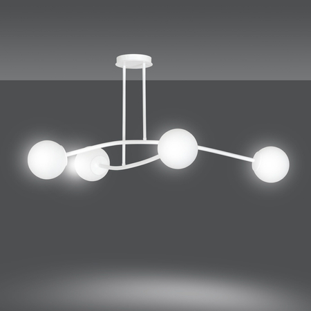 Lampa sufitowa HALLDOR 4 WHITE Emibig 1025/4 biały
