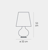 Lampa stołowa Fontana Arte F185305100BIWL Fontana