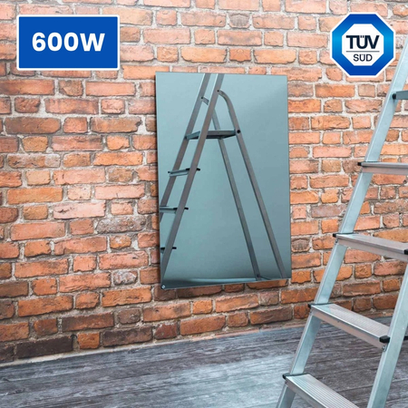 Lustrzany panel grzewczy na podczerwień 60x90cm 600W - 5 lat gwarancji - 11 - 15m2 Greenie