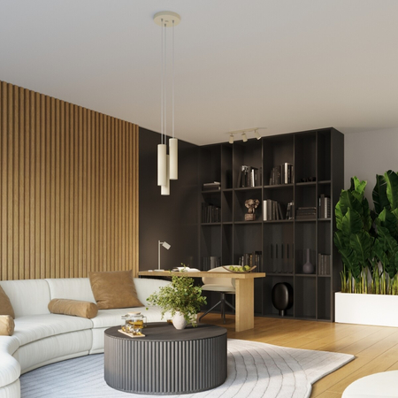 Sollux Lighting Lampa wisząca KARBON 3P beżowy SL.1595