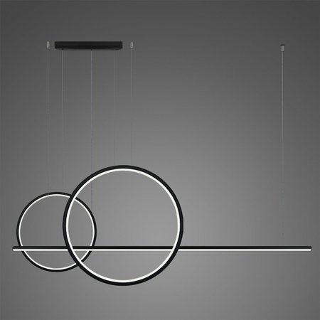 Lampa wisząca LINEA No.4  Φ60/40 cm czarna 4k  Altavola Design