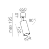 Reflektor AQform 10045-0000-U8-PH-12 PET 230V Czarny struktura