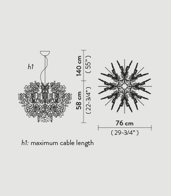 Lampa wisząca Slamp FIOSM00WHT01T00000EU Fiorella White